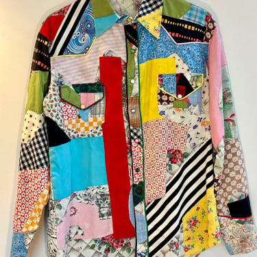 Patchwork Western Snap Front shirt