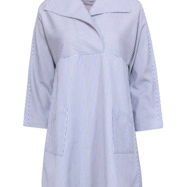 Tuckernuck - Ivory &amp; Blue Stripe Tunic Shirt Dress Sz S