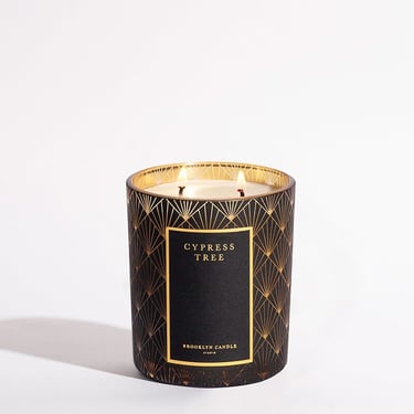 Cypress Tree Black Tie Candle Holiday Exclusive