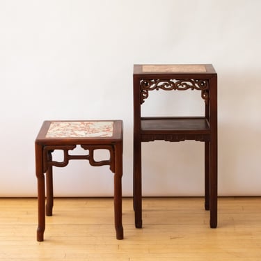 Chinese Wood &amp; Stone Tables