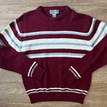 Vintage Red and Cream Le Tigre Sweater Striped Men’s Large 