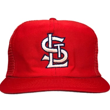 Vintage 80s/90s St Louis Cardinals Baseball Embroidered MLB Mesh SnapBack Trucker Hat Cap 