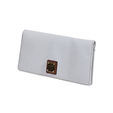 Dooney & Bourke - White Pebble Grain Slim Leather Wallet