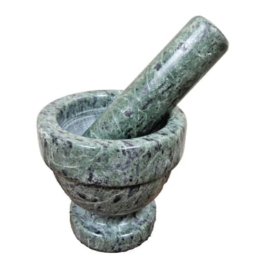 Green Marble Mortar and Pestle For Herbs, Medicine Or Pharmacy 3