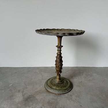 Italian Hollywood Regency Florentine Gold Wood Side Table 