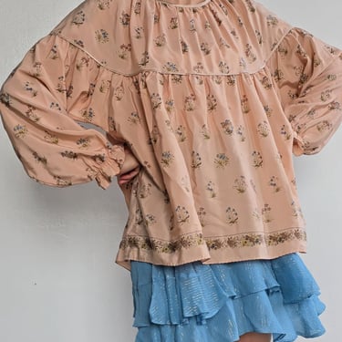 Sky Silk Ruffled Skirt (M)