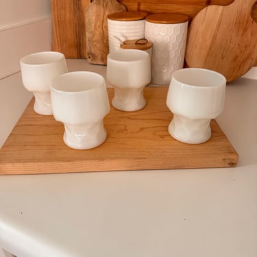 Vintage White Anchor Hocking Viking Georgian Tumbler | Set of 4 
