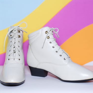 White hot sale granny boots