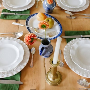 eclectic set of French silverplate cutlery, 8 place settings