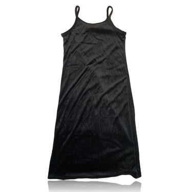 90s Black Velvet Dress  // Size XS // A. Byer 