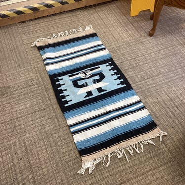 Blue & Black Figure Design Rug