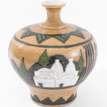 Egyptian Revival Ceramic Vase, 1940s