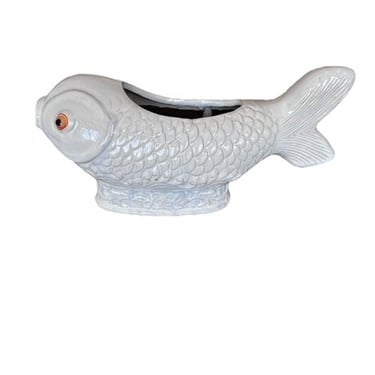 Bedford Brown Ceramic Fish Formed Jardiner B239-30