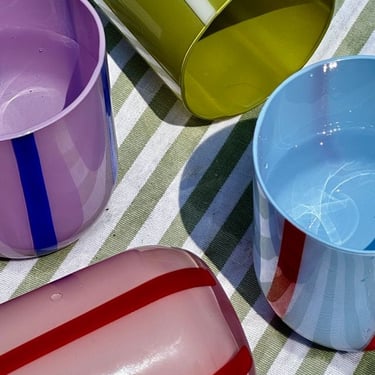 Atine Striped Glass Tumblers