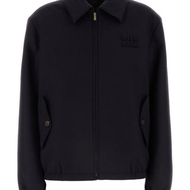 Miu Miu Women Midnight Blue Wool Jacket