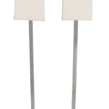 George Kovacs Chrome Floor Lamps, Pair