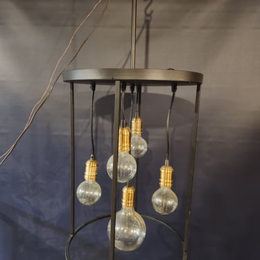 Contemporary Industrial 5 Bulb Pendant Light 15.5