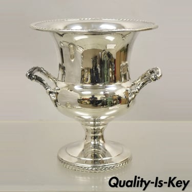 English Regency Style Silver Plate Trophy Cup Urn Champagne Wine Chiller