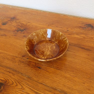 Antique Rockingham Glaze Spongeware Milk Pan Nappie Bowl 7.5