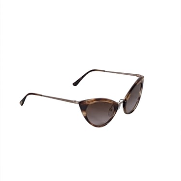 Tom Ford - Brown Tortoise "Grace" Cat Eye Sunglasses