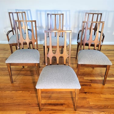 Mid Century Broyhill Brasilia Set of Six Dining Chairs 