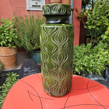 Scheurich Ceramic green Onion Vase fat Lava Form 285 53
