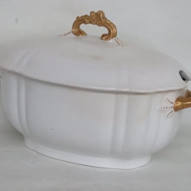 John Edwards Imperial Porcelain de Terre Soup Bowl Dish with Lid 3334B