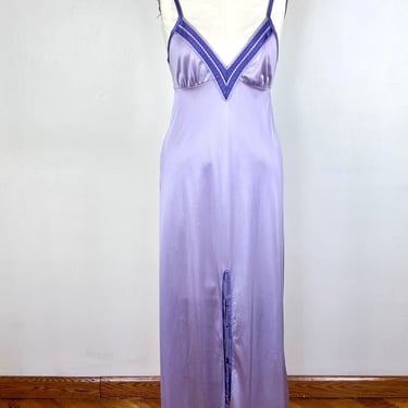 Vintage 70s Slip Lavender / 1970s Vintage Slip Dress / Purple Lingerie Negligee / Boudoir Nightgown/ Pin Up Pinup / Small Medium Long Slip 