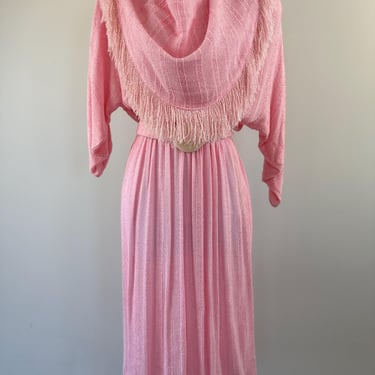 1970s Miss Ashlee Pink Knit Dress 