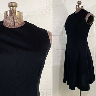 Vintage Little Black Dress Basic Classic Minimal Closet Staple Formal Prom New Year's Eve Party Cocktail Sleeveless 1960s Small 