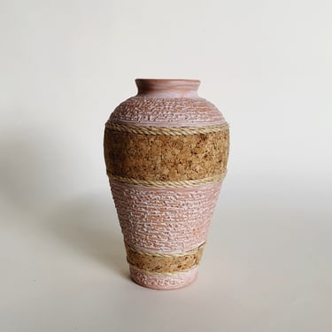 TERRACOTTA + CORK VASE 