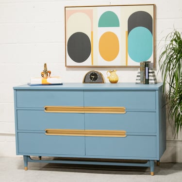 Blue and Gold Dresser