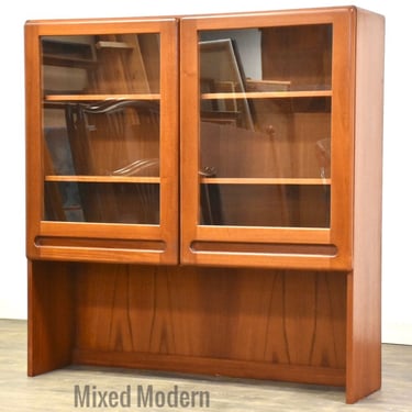Danish Modern Teak Bookcase Display Cabinet 