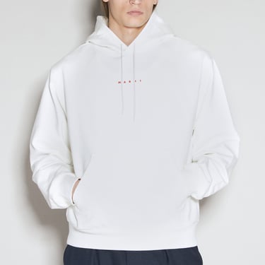 Marni Men Logo Print Hooded Sweatshirt