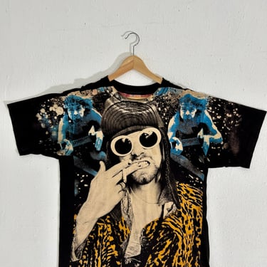 Vintage AOP Kurt Cobain Nirvana Bootleg T-Shirt Sz. XL
