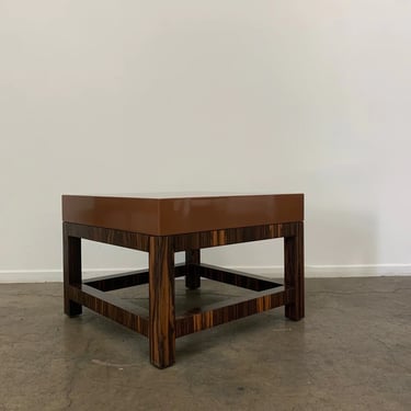 Rosewood Veneer & Lacquer Side Tables 