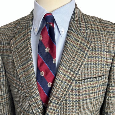 Vintage 1960s Wool TWEED Sack Jacket ~ 40 Short ~ sport coat / blazer ~ Preppy / Ivy Style / Trad ~ 3 Roll 2 