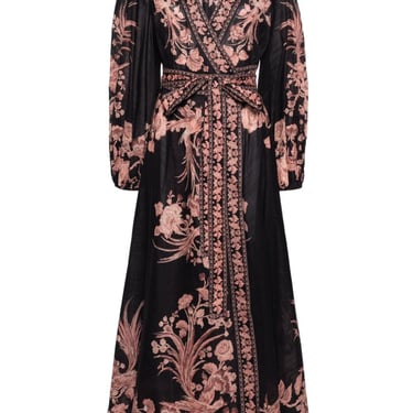 Zimmermann Women Floral Print Wrap Midi Dress