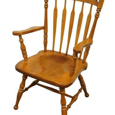 ETHAN ALLEN Heirloom Nutmeg Maple Colonial / Early American Arrow Back Dining Arm Chair 10-6060A 