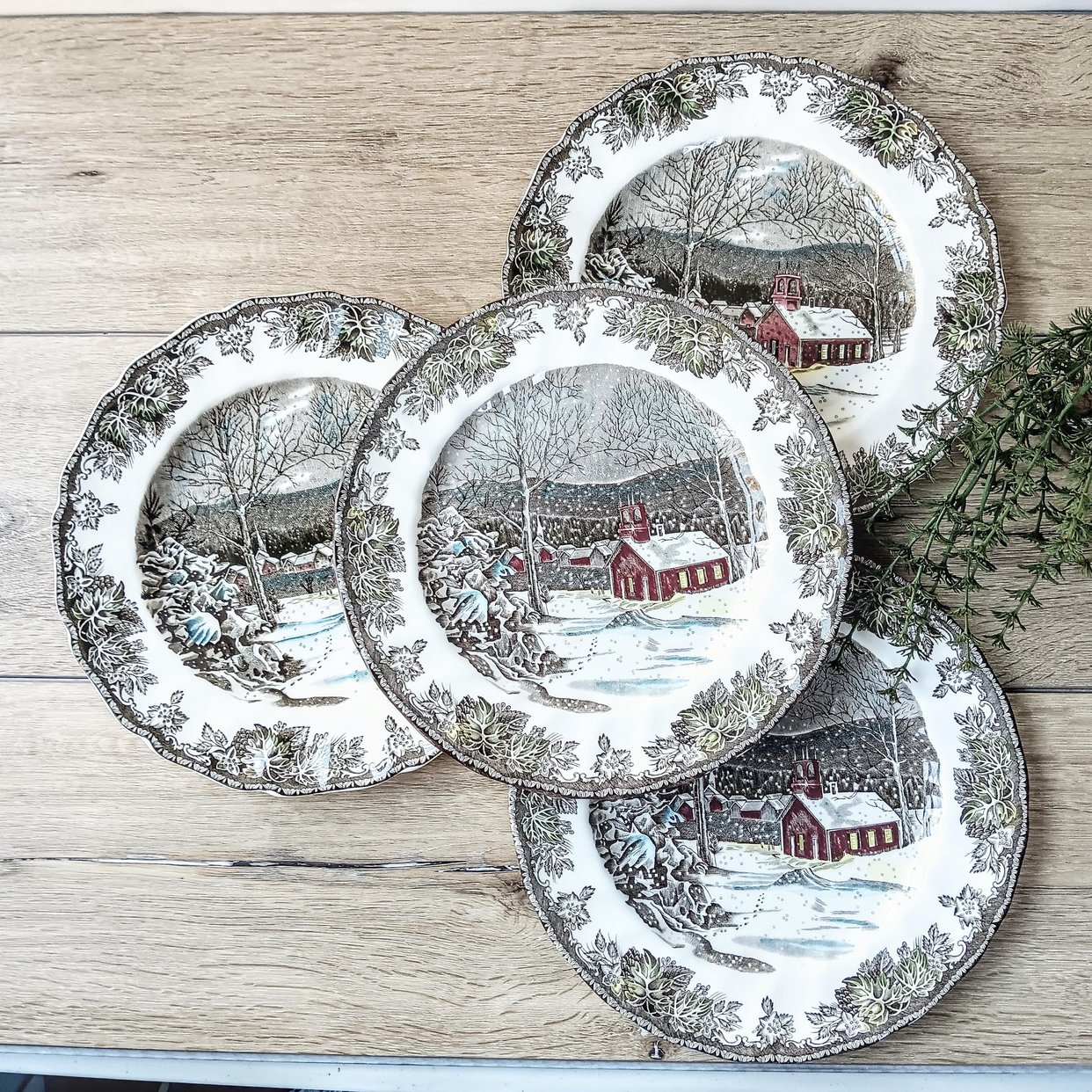Johnson Bros Friendly Village Dinner Plates (Set of 4), | Boot Jack ...