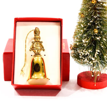 VINTAGE: Toy Soldier Bell Ornament in Box - Camerlane 24 Kt Gold Finish - SKU 26-B-00017400 