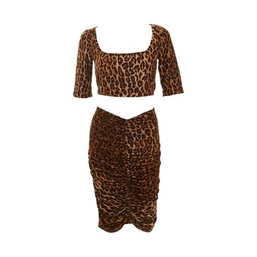 Dolce & Gabbana Cheetah Print Skirt Set