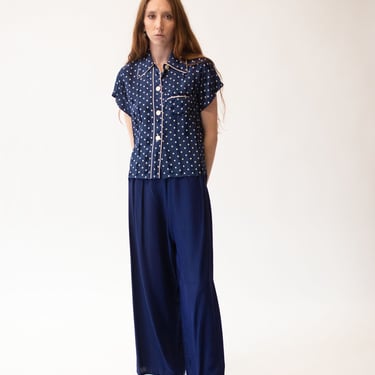 1940s Blue Pajamas Set 