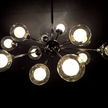 Quoizel Sputnik-inspired 12-bulb chandelier ~48
