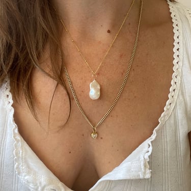 Baroque Pearl Drop Necklace