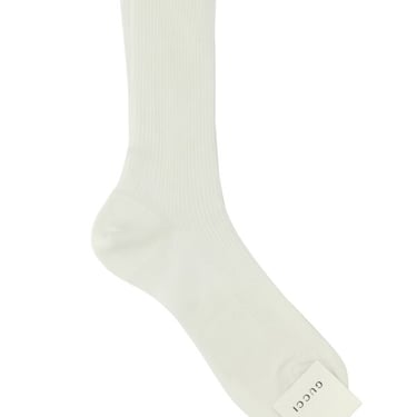 Gucci Unisex White Cotton Blend Socks