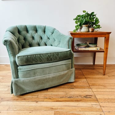 Teal Velour Chair