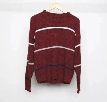 vintage men's color block RUGBY slouchy STRIPED oversize sweater -- size medium men's grunge sweater 