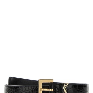 Saint Laurent Women Dark Brown Leather Belt