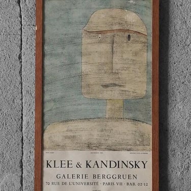 Original Exhibition Poster Klee & Kandinsky, Galerie Berggruen by Jacomet, Paris, 1960s, Framed 